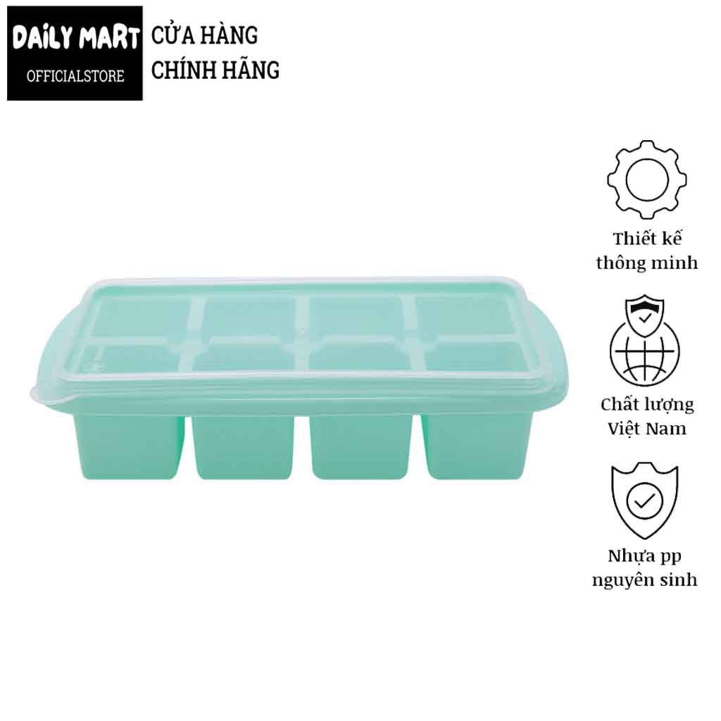 Khay đá dẻo 8 viên việt nhật có nắp no.6932
