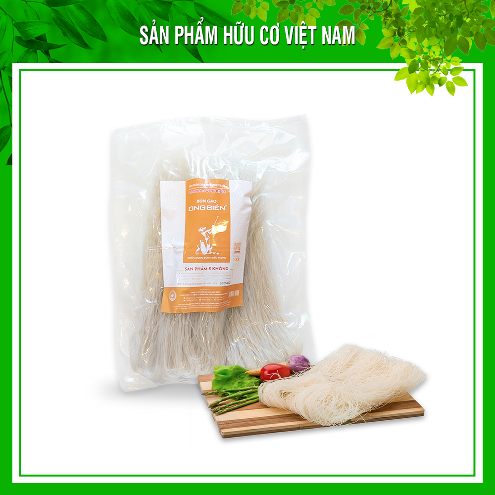 Bún gạo hữu cơ Ong biển 1kg/ bún khô/ miến gạo
