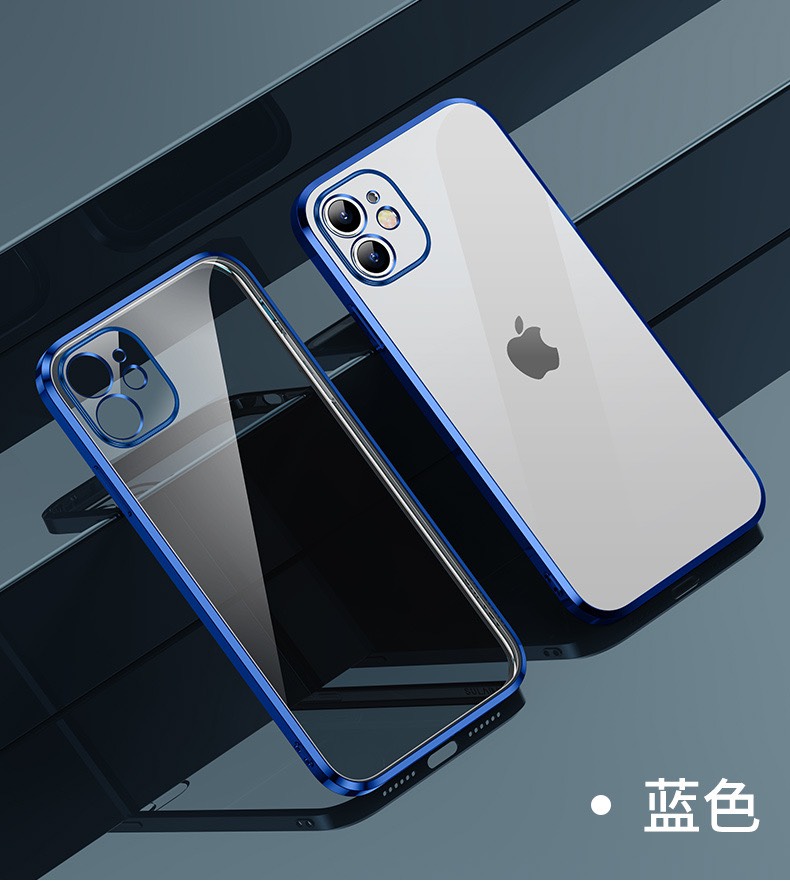 Ốp Lưng Dẻo Trong Suốt Viền Si Vuông Dành Cho IPhone 12 Pro Max,12,11 Pro Max,11pro,IP11,XsMax,7Plus,7G,6Plus,6G Ốp Điện Thoại Trong Suốt Mạ Khung Hình Vuông Cổ Điển Sang Trọng Mới nhất 2021