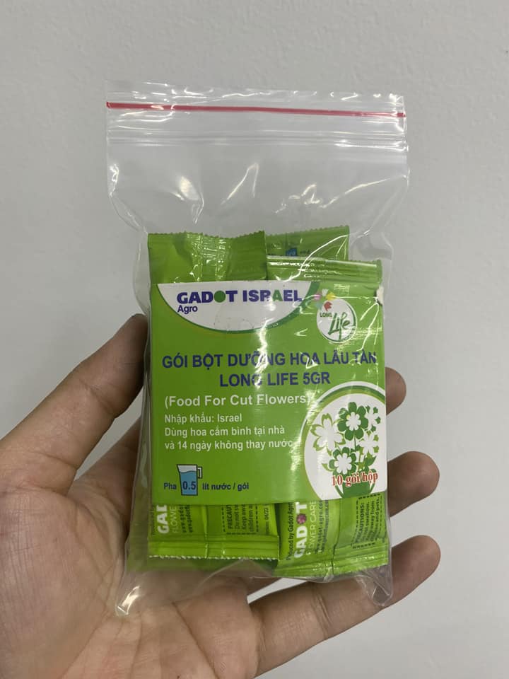[HCM]Bột Cắm Hoa Lily Tươi Lâu Hiệu Longlife nhập khẩu Isarel (Bộ 30 gói)