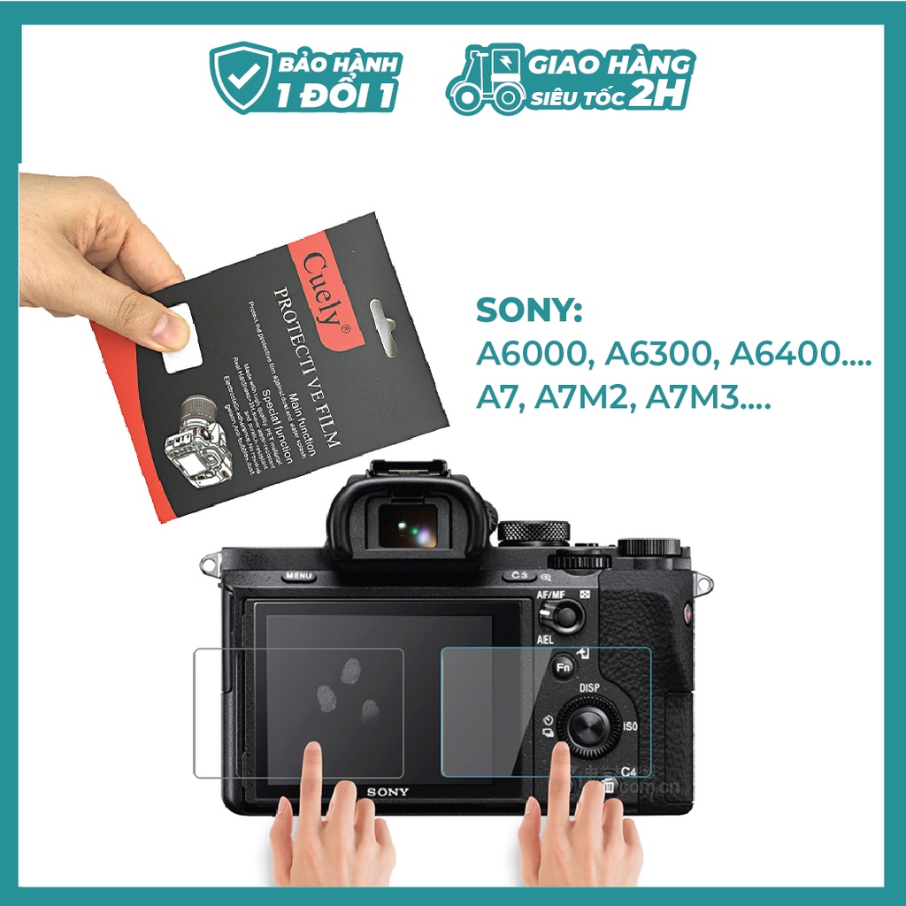 Tấm dán cường lực màn hình máy ảnh sony