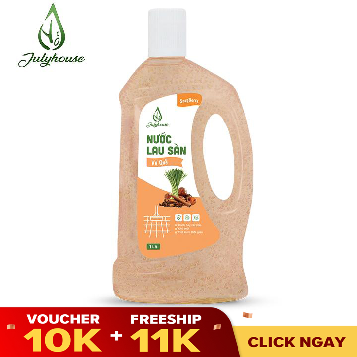 Nước Lau Sàn Tinh Dầu Vỏ Quế - Bồ Hòn 1000ml  Đuổi Kiến Gián và Côn Trùng -JULYHOUSE