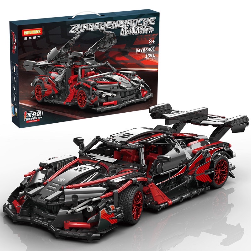 Đồ chơi lắp ráp le,go siêu xe ô tô lamborghini thể thao xếp hình my 88301 với 1391 mảnh 1:14