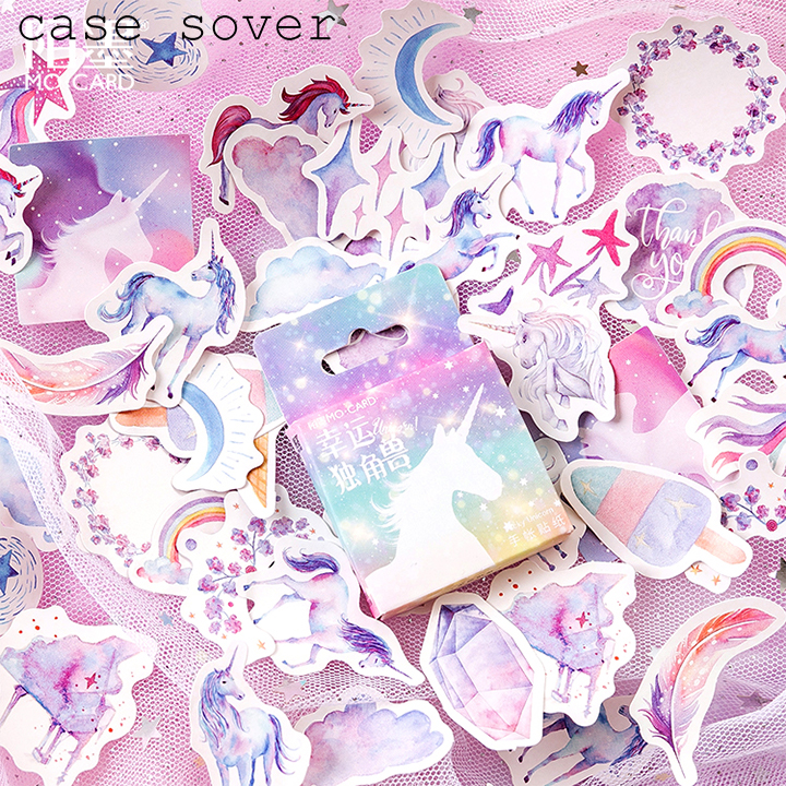 Hộp 46 Sticker Chủ Đề Unicorn Trang Trí Planner - Case Sover