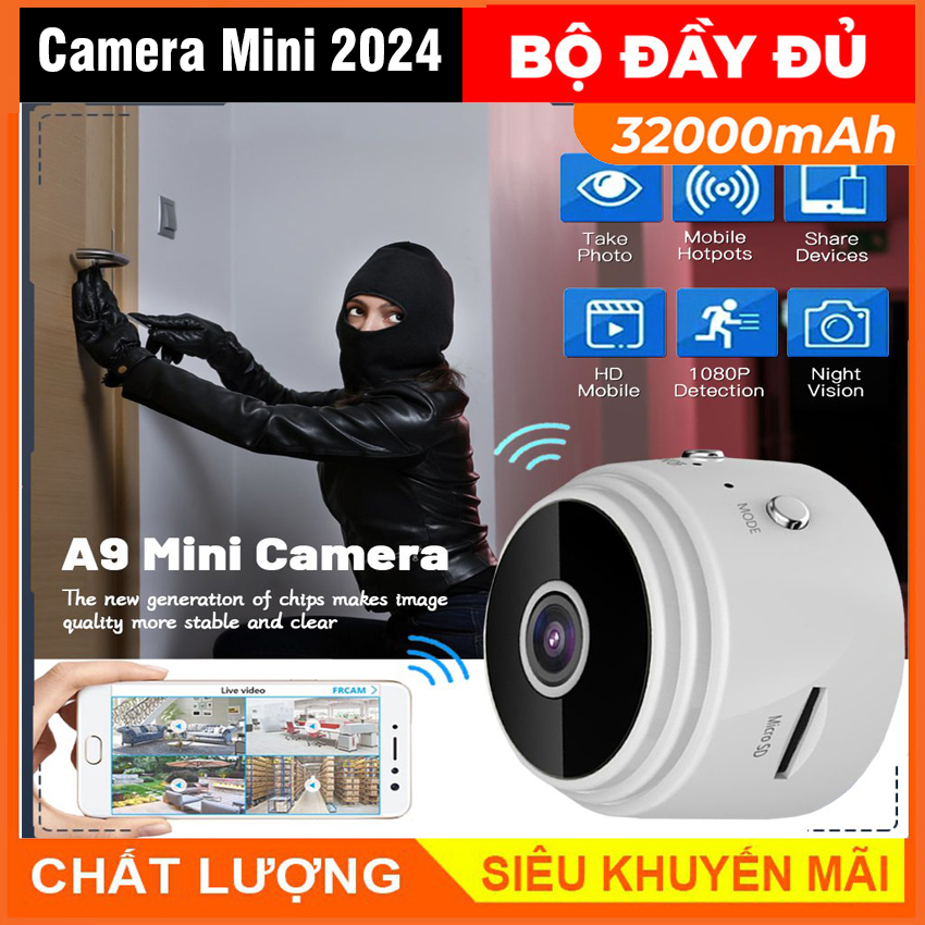 Camera Mini A9 Máy Ghi Âm Siêu Nhỏ Điều Chỉnh Được HD 720P/1080P Camera Quan Sát Ban Đêm Phát Hiện Chuyển Động An Ninh Gia Đình Janpan