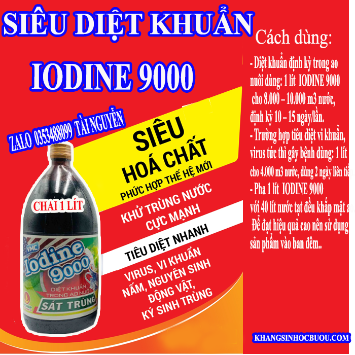 IODINE9000 DIỆT KHUẨN SÁT TRÙNG NGUỒN NƯỚC AO NUÔI THỦY SẢN  ỐC ẾCH CÁ LƯƠN  LÀM TRONG SẠCH NGUỒN NƯỚC GIẢM MÙI HÔI CỦA NƯỚC DIỆT KÍ SINH KHUẨN NẤM Ở NGUỒN NƯỚC NGỌT TRÁNH HIỆN TƯỢNG CÁ LƯƠN ẾCH BỊ GẺ LỞ