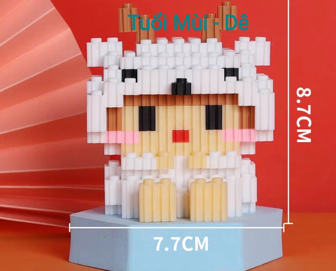 Mô hình lắp ráp 12 con giáp mini dễ thương cho bé