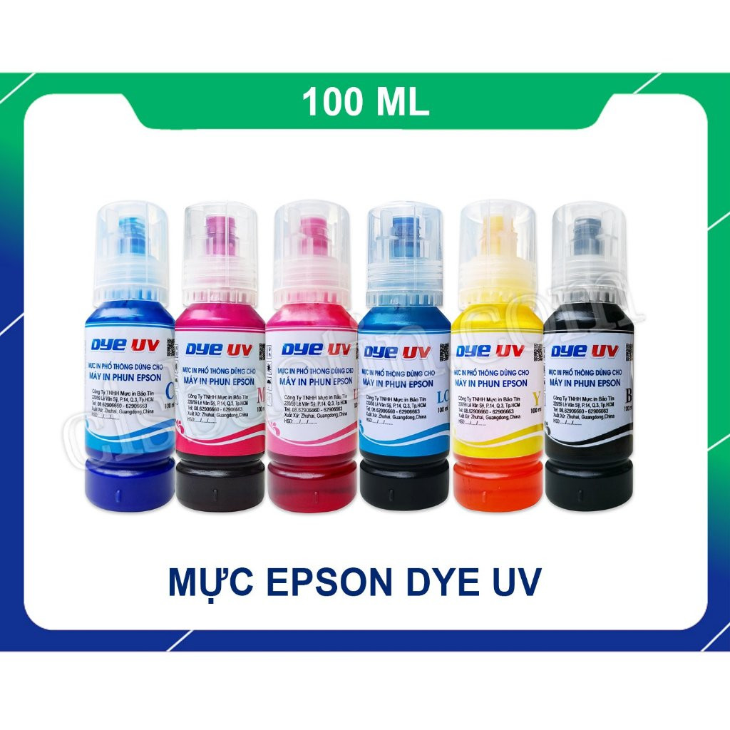[HCM]MỰC IN EPSON DYE UV- LỌ 100ML- MỖI MÀU
