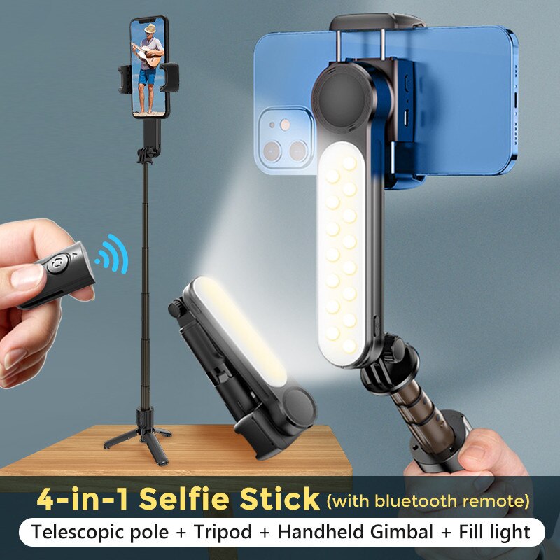 Mua Gimbal Tay Cầm Chống Rung L09 Có Đèn Led Cho Điện Thoại Cao Cấp, Bền Đẹp, Giá Tốt, Gậy Chụp Hình Selfie Có Chống Rung, Siêu Dài, Quay Video Livestream - Tiktok, Chụp Toàn Cảnh 360, Có Bluetooth Hàng Chính Hãng - Bảo Hành 12 Tháng.