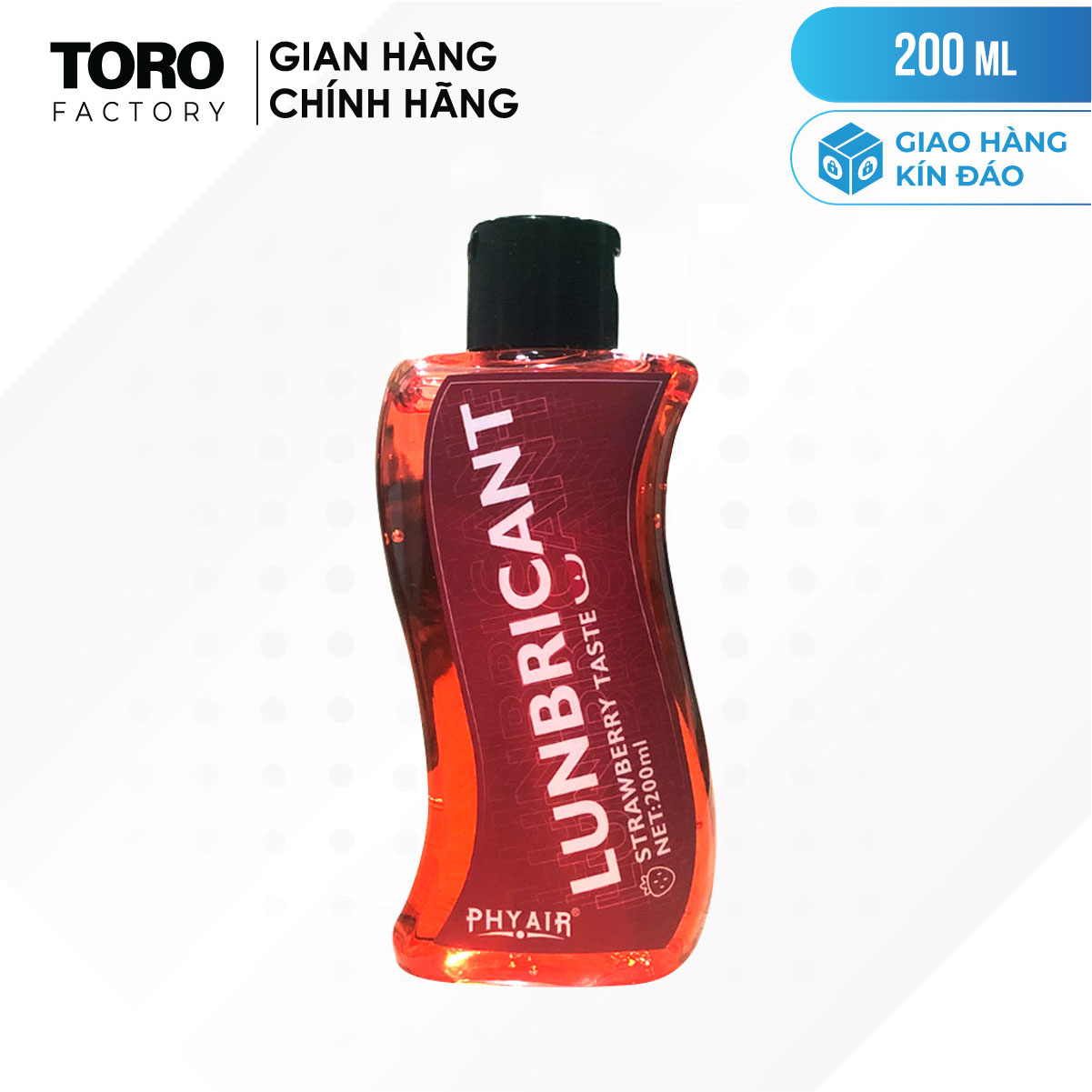 Gel bôi trơn hương dâu tươi mát phyair strawberry - chai 200ml | toro factory