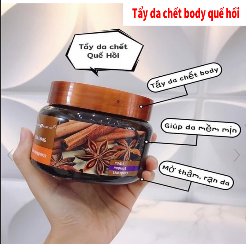 [HCM][HÀNG CHUẨN] Tẩy Da Chết Quế Hồi Nga Giúp Da Sáng MinGel Tẩy Da ChếtTẩy Tế Bào Chết Body Quế Hồi Mang Tẩy Sạch Da Chết Lớp Sừng Loại Bỏ Mụn Cám Bụi Bẩn Bã Nhờn Sâu Trong Lỗ Chân Lông Lại Làn Da Sạch Sáng MịnAn Toàn