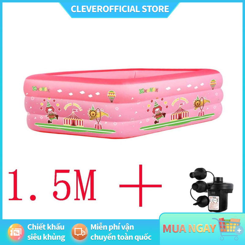 ⚡Miễn Phí Vận Chuyển⚡ Bể Bơi Cho Bé , Hồ Bơi Phao Bơm Hơi 3 Tầng Nhiều Kích Thước Đáy 2 Lớp Chống Trượt Van Xả Nước Tiện Dụng