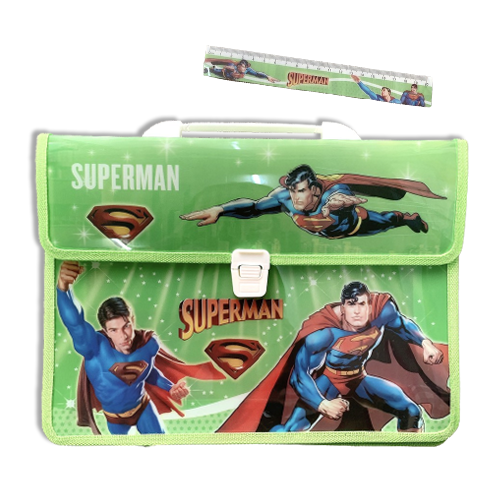 Cặp sách đi học thêm 2 ngăn cho bé - Tặng kèm thước kẻ - Chất liệu nhựa siêu bền nhẹ, chống nước tuyệt đối (Giao mẫu ngẫu nhiên)