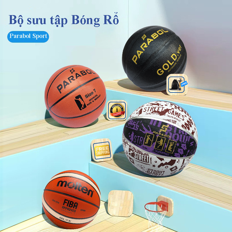 Bóng rổ da Molt GG7X chuyên outdoor - Size 7 -  Banh bóng rổ outdoor - Tặng bộ phụ kiện