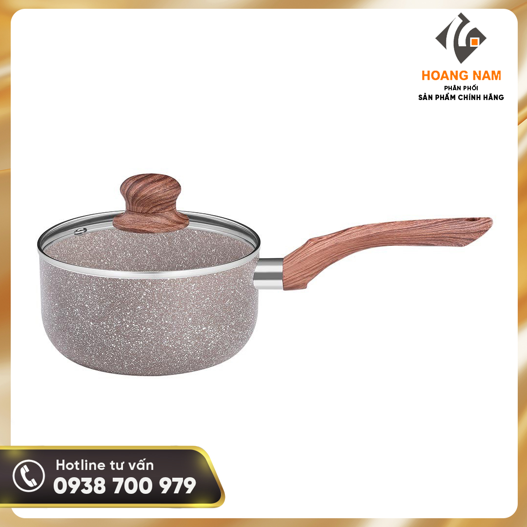 Nồi quấy bột vân đá 16cm chống dính greencook gcs03-16 - không dùng được với bếp từ - hàng chính hãng green cook