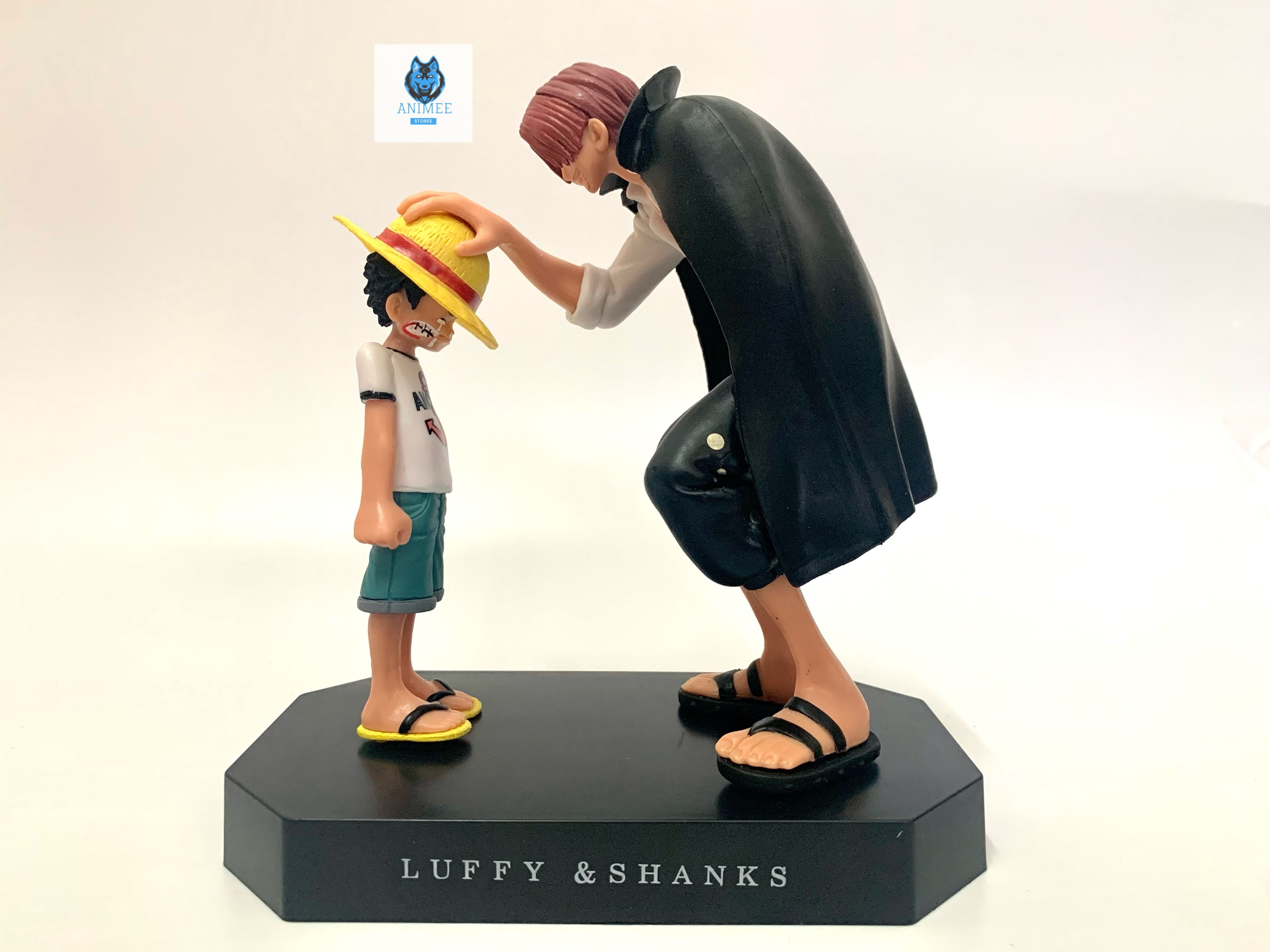 Mô hình one piece shank & luffy chất liệu pvc cao cấp, mô hình nhân vật đảo hải tặc trang trí góc phòng anime model