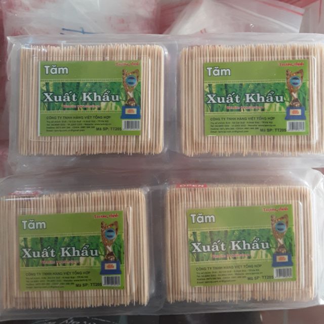 1 hộp tăm xuất khẩu nhọn 2 đầu