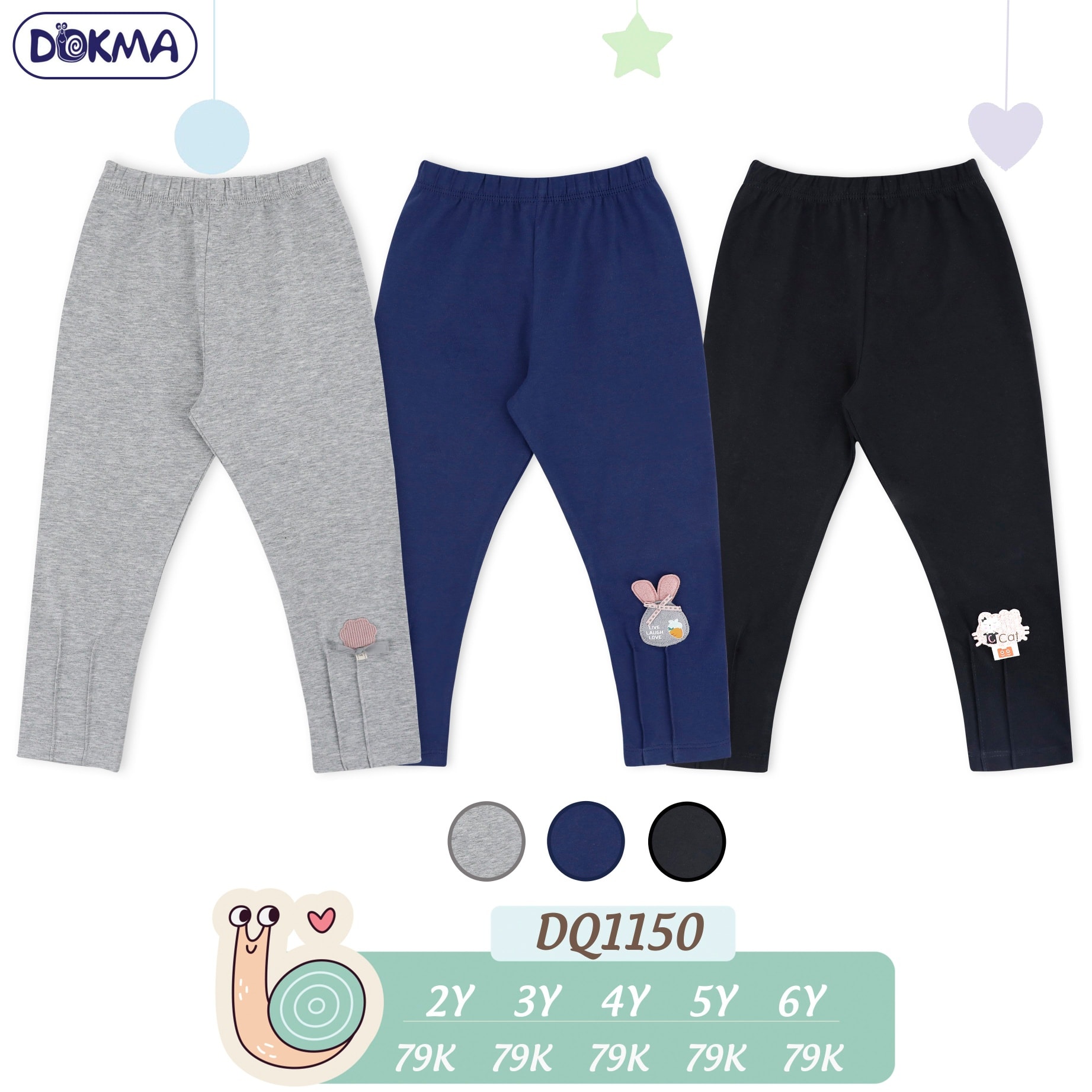 Dokma - Quần legging bé gái