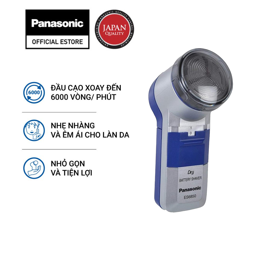 Máy cạo râu Panasonic ES6850SB251 - Tặng kèm 2 viên Evolta AA - Hàng chính hãng