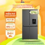 TRẢ GÓP 0% - Tủ lạnh Electrolux Inverter 492 lít EQE4960A-B