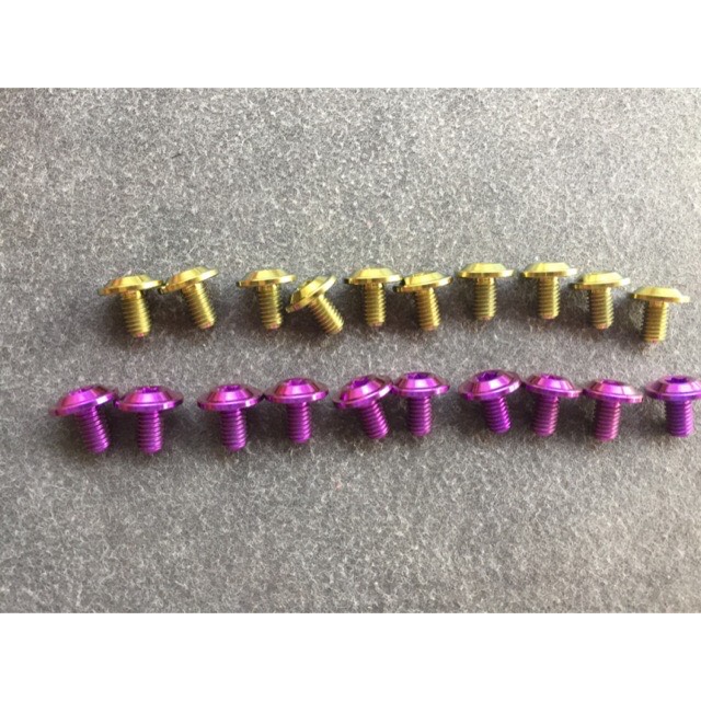 [HCM]Bộ 10 ỐC TITAN GR5 6li10 DÙ Mỏng Bắt Cate/Hộp Xích/Nón Bảo Hiểm...