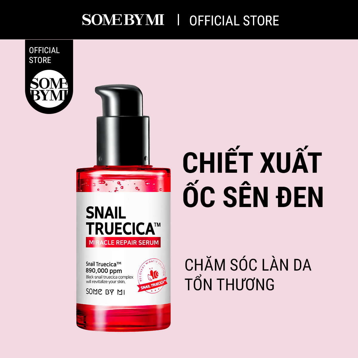 Tinh chất chiết xuất ốc sên Some By Mi Snail - Trucica™ Miracle Repair Serum 50ml phục hồi mờ thâm cải thiện sẹo lõm