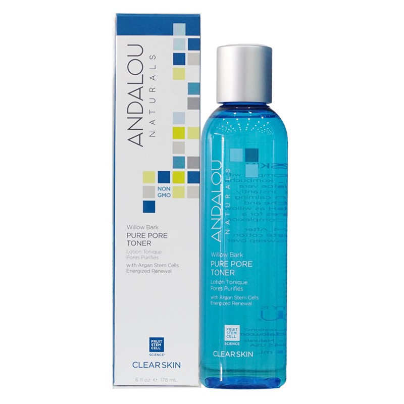 Nước hoa hồng Andalou Naturals se khít lỗ chân lông cho da dầu, da mụn Aloe Willow Bark 178 ml