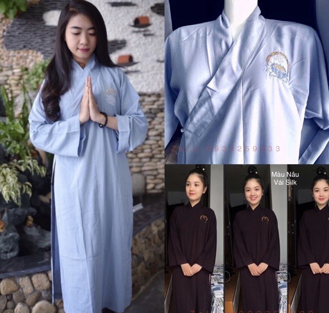 ÁO TRÀNG PHẬT TỬ, ĐỒ LAM ĐI CHÙA, KHÔNG NHĂN, MÁT, MỊN