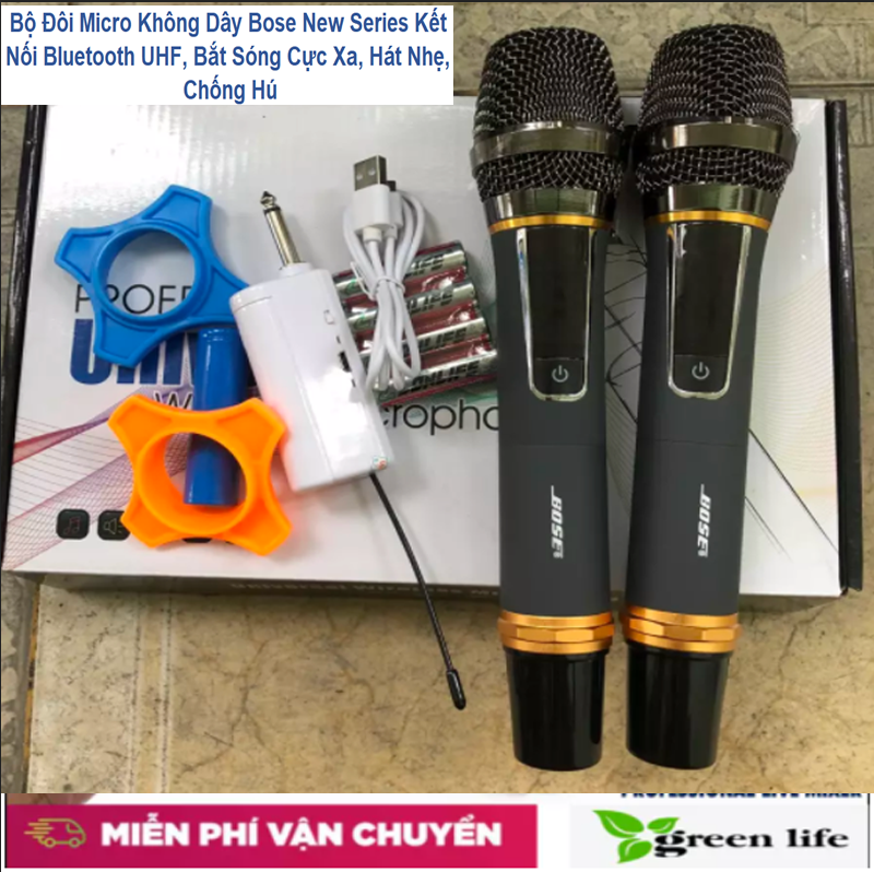 Micro Karaoke, Mic Thu Âm Livestream, Micro Karaoke Không Dây, Micro Bluetooth  Bộ Micro Không Dây Đa Năng Boss New Series Chống Hú Cực Tốt, Hát Nhẹ,Mic Karaoke Giá Rẻ Bảo Hành Toàn Quốc