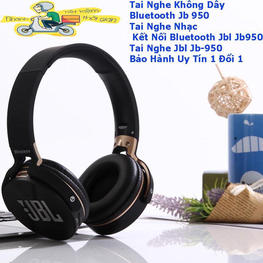 Tai Nghe Chụp Tai Bluetooth, Tai Nghe Hàng Nhật Kết Nối Không Dây Qua Bluetooth JBL 950, Bass Siêu Khủng, Đệm Tai Êm Ái. Bảo Hành Toàn Quóc 1 Đổi 1.
