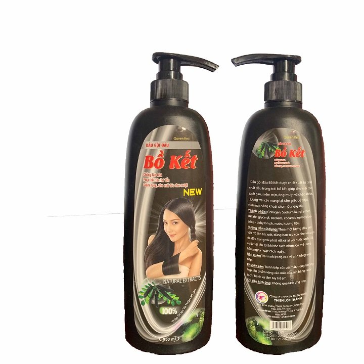 (HÀNG CAO CẤP) COMBO 2 CHAI DẦU GỘI ĐẦU BỒ KẾT DƯỠNG TÓC SUÔNG MƯỢT ÓNG Ả 1000ML - BỒ KẾT ĐEN