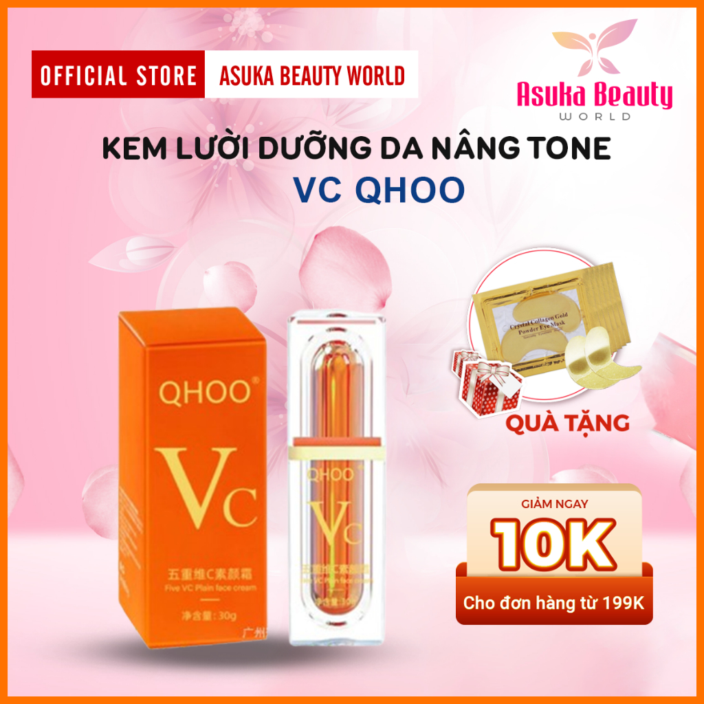 Kem Lười Make Up Vc QHOO - Kem Lười Vc Nâng Tông Đều Màu Da, Che Khuyết Điểm, Lỗ Chân Lông To, Không Khô Da Và Lộ Vân