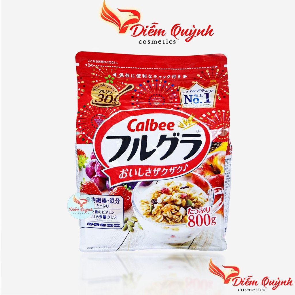 Ngũ Cốc Calbee 800g Nội Địa Nhật Bản - Ngũ Cốc Hoa Quả Callbee sấy khô