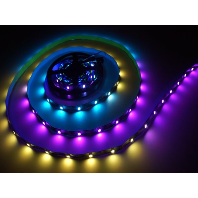 Dây đèn led argb dc5v 30led/m full color hiệu ứng sóng nhạc dán cạnh bàn, màn hình, diy led