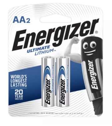 [HCM]Pin Bền Nhất Thế Giới AA Lithium Energizer 1.5V (Không sạc) (Nhập Khẩu Singapore)(Chính Hãng 100%)