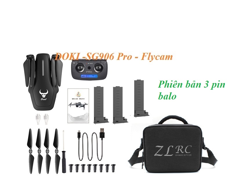 Flycam sg906 pro - 3pin - camera 4k gimbal 2 trục