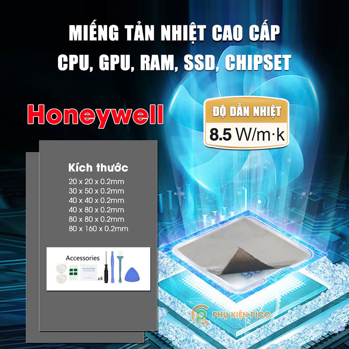 Tấm tản nhiệt CPU GPU Honeywell PTM7950 miếng dán tản nhiệt chuyển pha