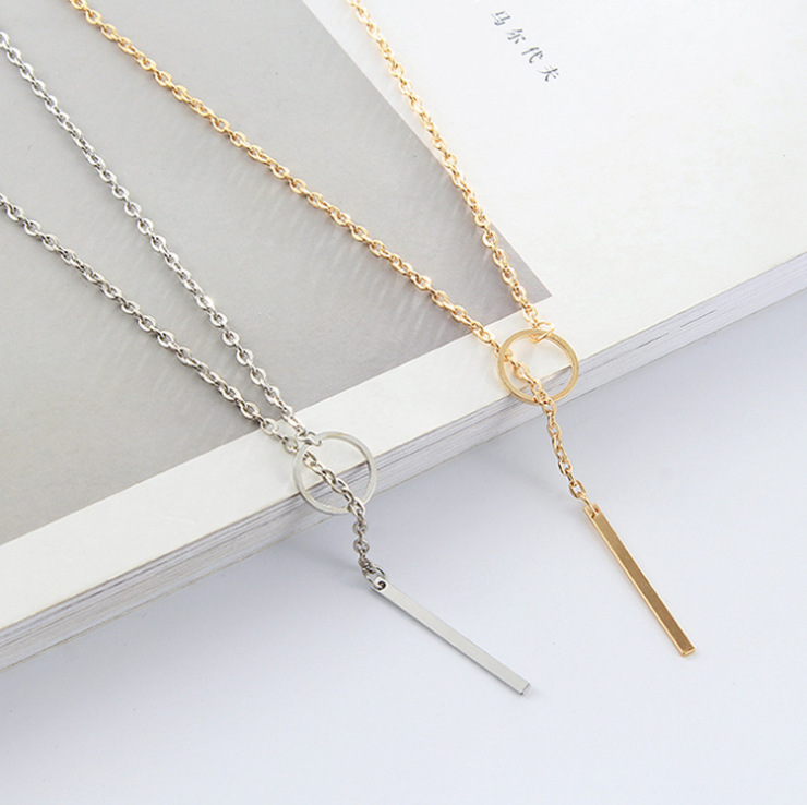 [In stock] Trang Sức Ngoại Thương Thiết Kế Phong Cách Châu Âu Và Mỹ Vòng Cổ Kim Loại Dài Vòng Cổ Nữ Áo Len