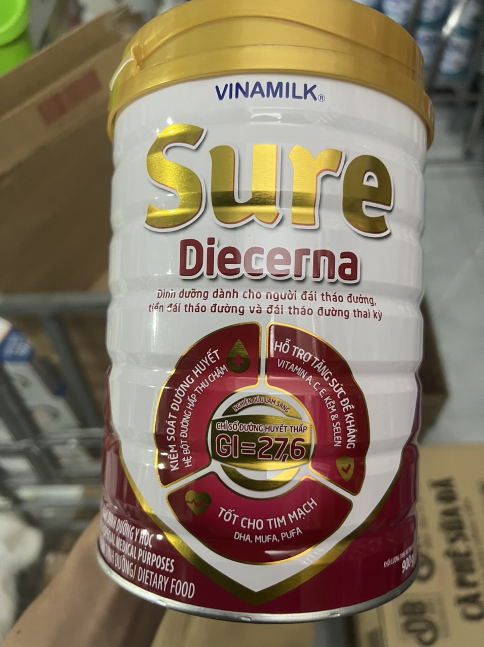 Sữa Bột Vinamilk Sure Diecerna Lon 900g