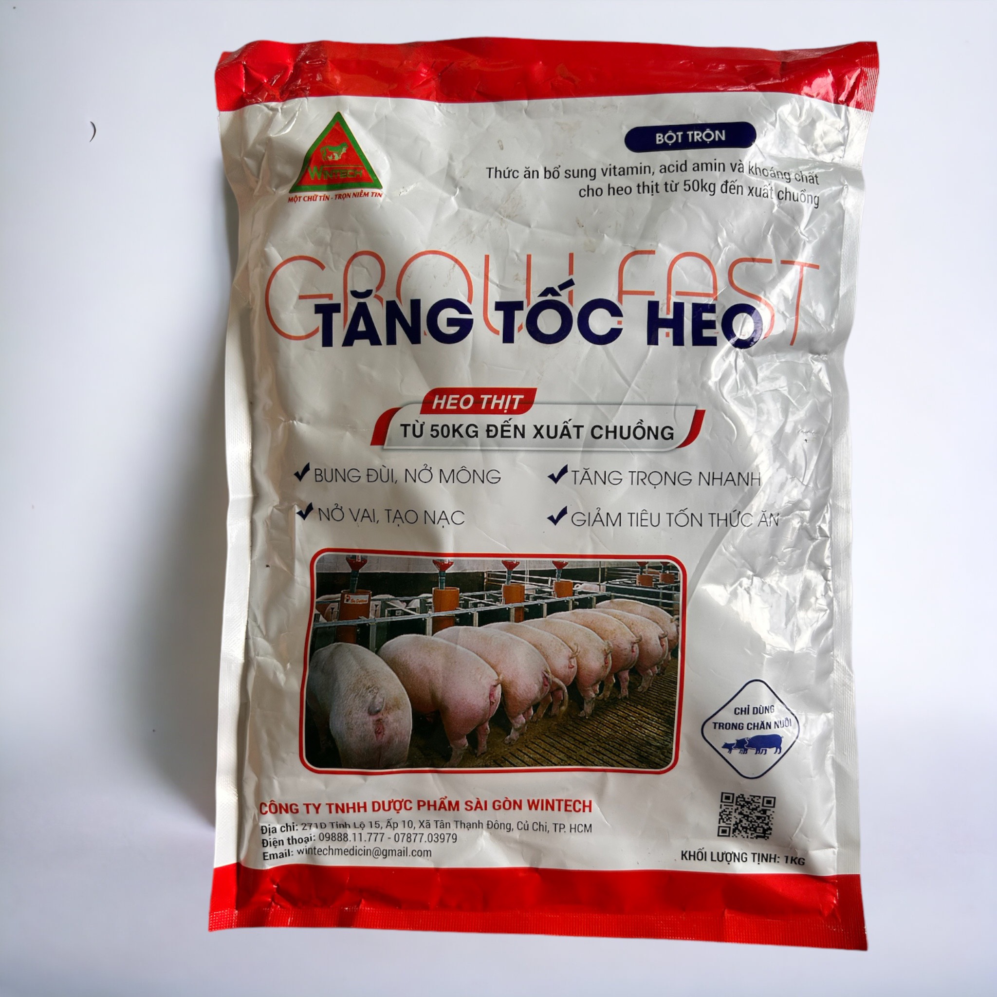 1kg tăng tốc heo giúp heo tăng trọng nhanh, bung đùi, nở mông, lên nạc cho heo