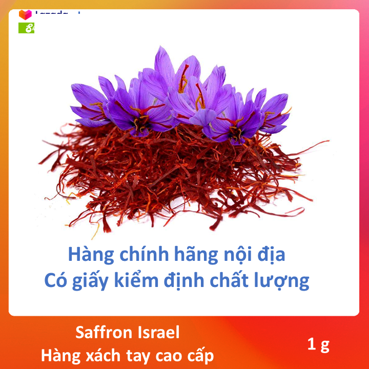 [HCM]Nhụy hoa nghệ tây Saffron Israel hàng xách tay cao cấp 1g