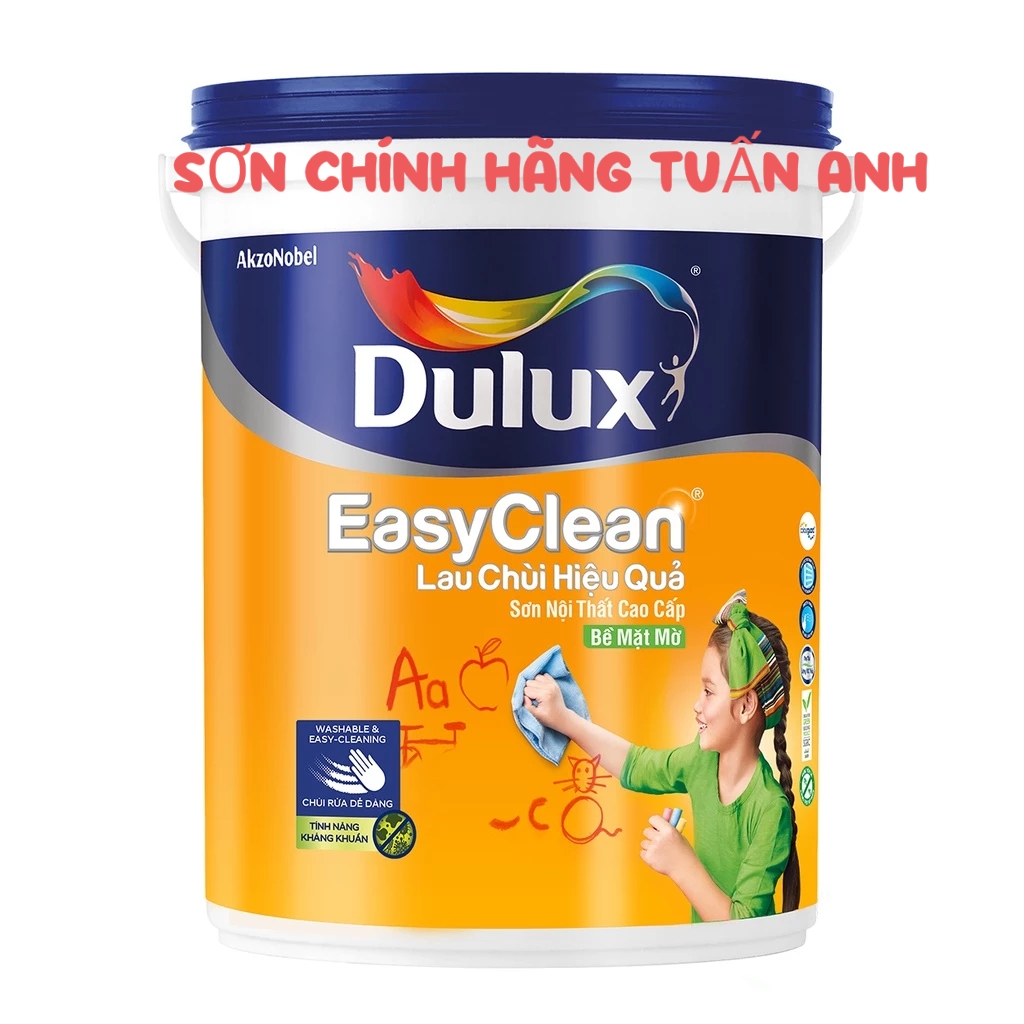 Sơn nước nội thất cao cấp Dulux Easyclean lau chùi hiệu quả bề mặt mờ 1