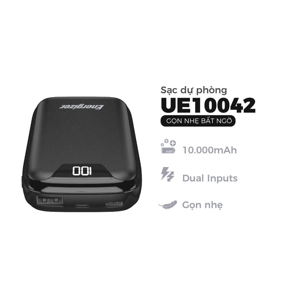 Pin sạc dự phòng energizer 10000mah - ue10042
