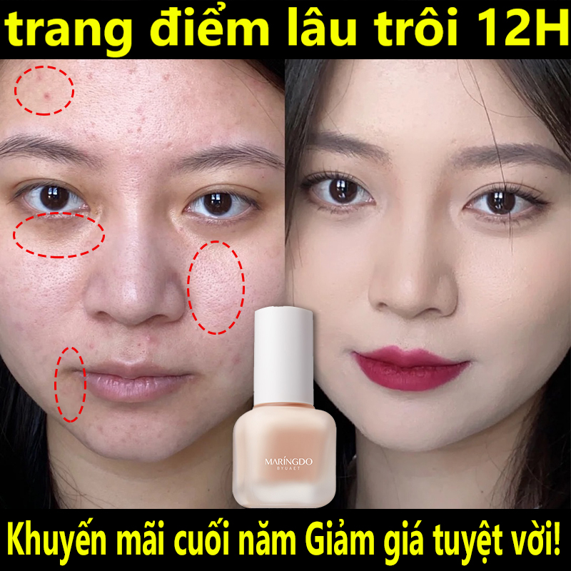 Kem nền che khuyết điểm,Kem che khuyết điểm mặt,Kem nền trang điểm không trôi,miếng dán che sẹo bóng dưỡng ẩm kiềm dầu trang điểm lâu trôi 2 màu sắc tùy chọn 30ml