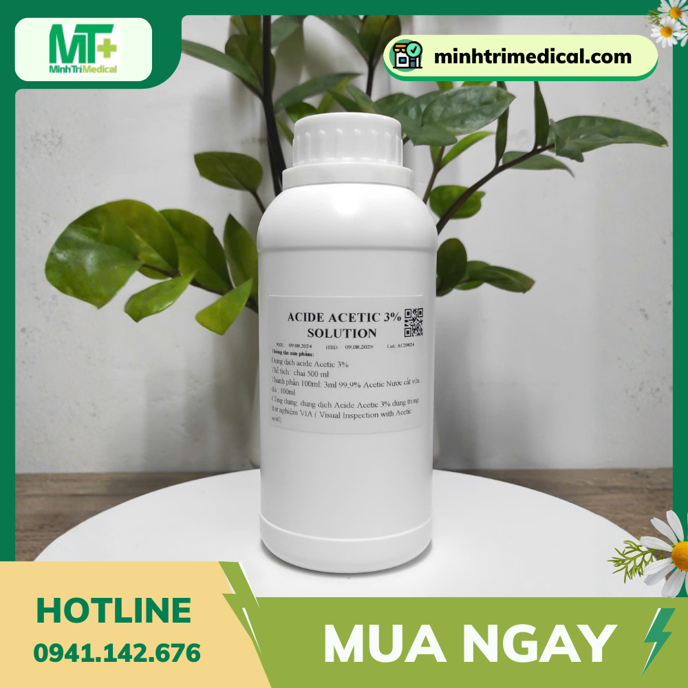 Dung dịch Acid Acetic 3% 500ml
