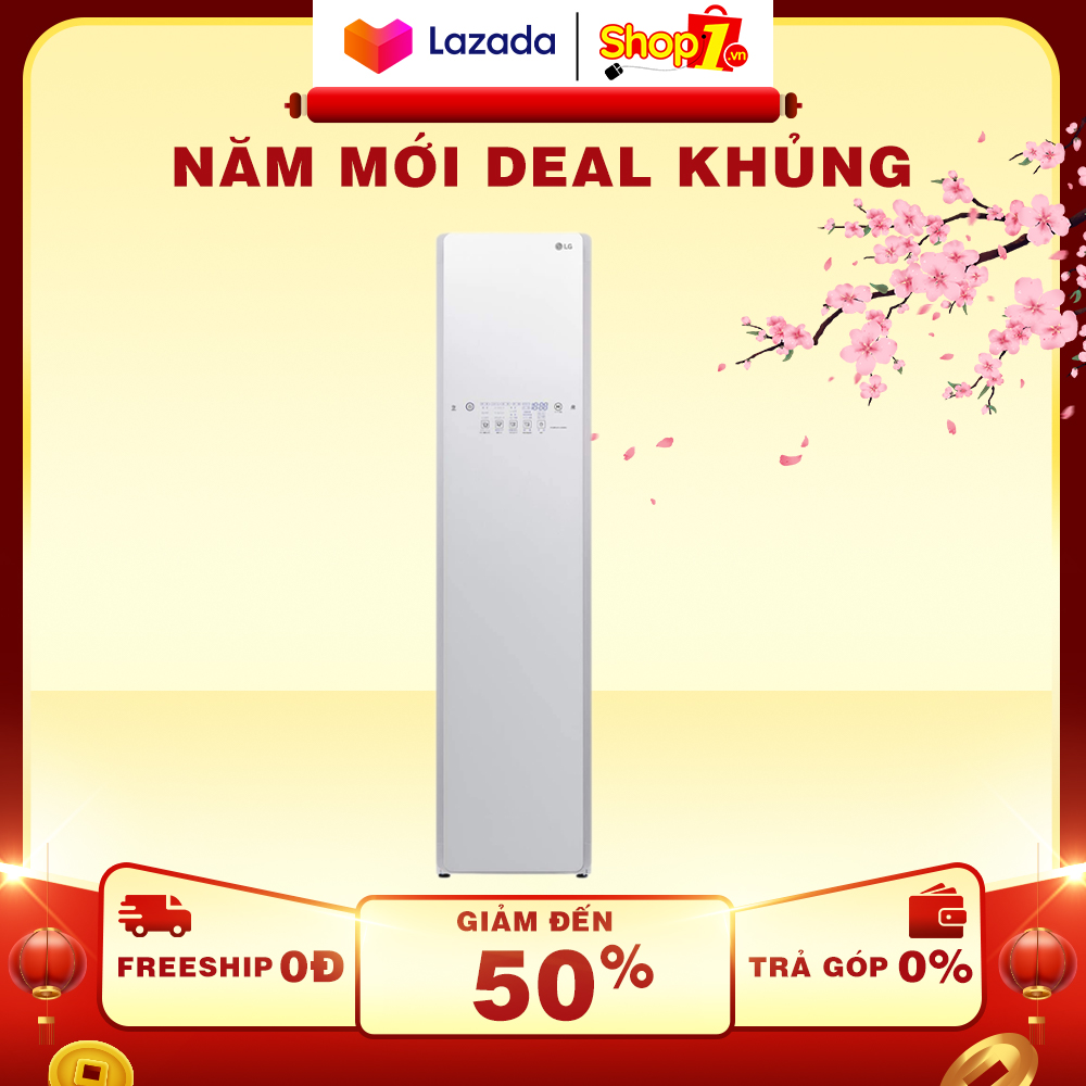 [HCM]TRẢ GÓP 0% - Tủ chăm sóc quần áo thông minh LG Styler S3WF 5.2KG Giặt hấp sấy diệt sạch vi khuẩn khử trùng Làm sạch với sức mạnh của hơi nước Kết nối thông minh với Wi-fi Màn hình LCD phím bấm cảm ứng