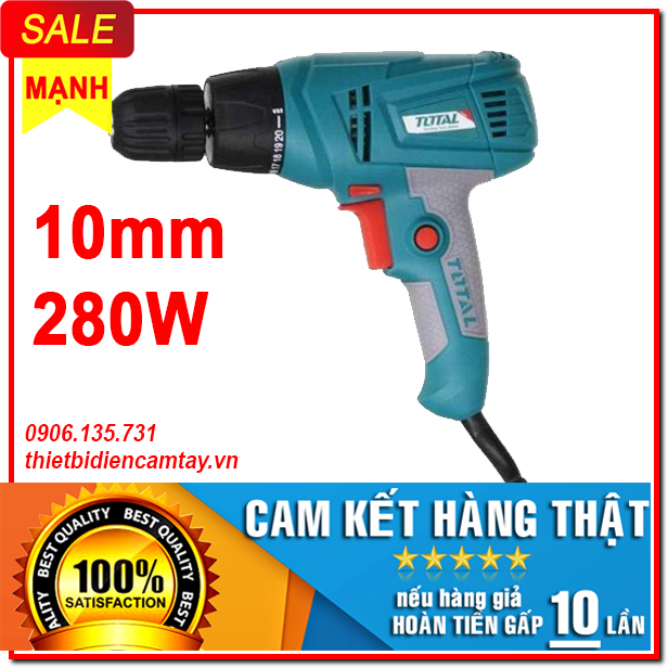 Máy khoan vặn vít cầm tay TOTAL TD502106 280W 10mm