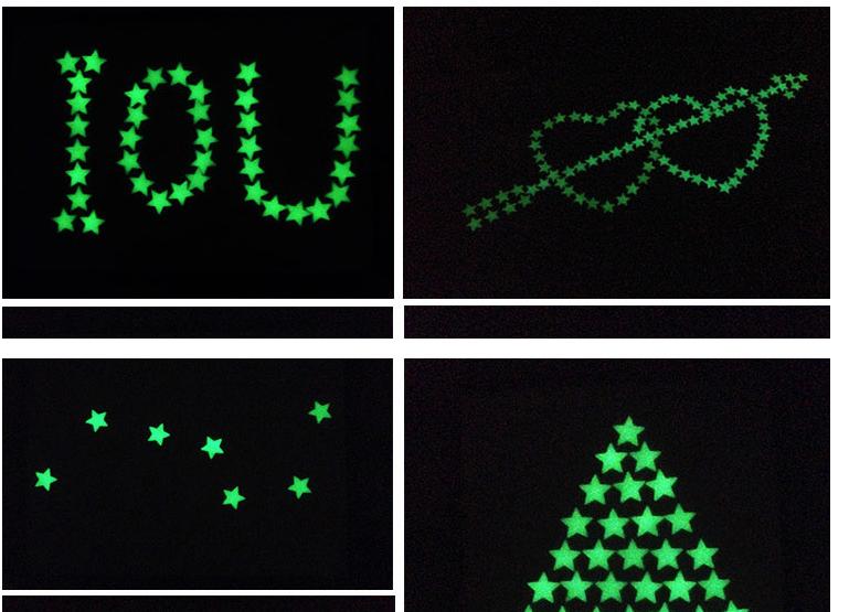 [HCM]100 ngôi sao dạ quang + Tặng kèm miếng dán