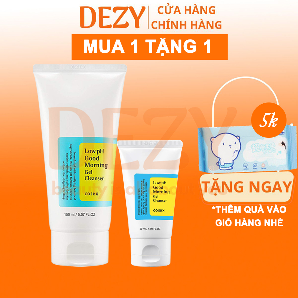 Sữa Rửa Mặt Cosrx Low PH Morning Gel Cleanser 150ml Chính Hãng 100% - Srm BHA Cosrx Mini 50ml Salicylic Acid Tràm Trà Tạo Bọt Dưỡng Ẩm Chăm Sóc Da Mặt Cho Nam Nữ Skincare Sửa Rửa Mặt Ngừa Mụn Cho Da Dầu Corsx Corx Coxs Hàn Quốc Dezy