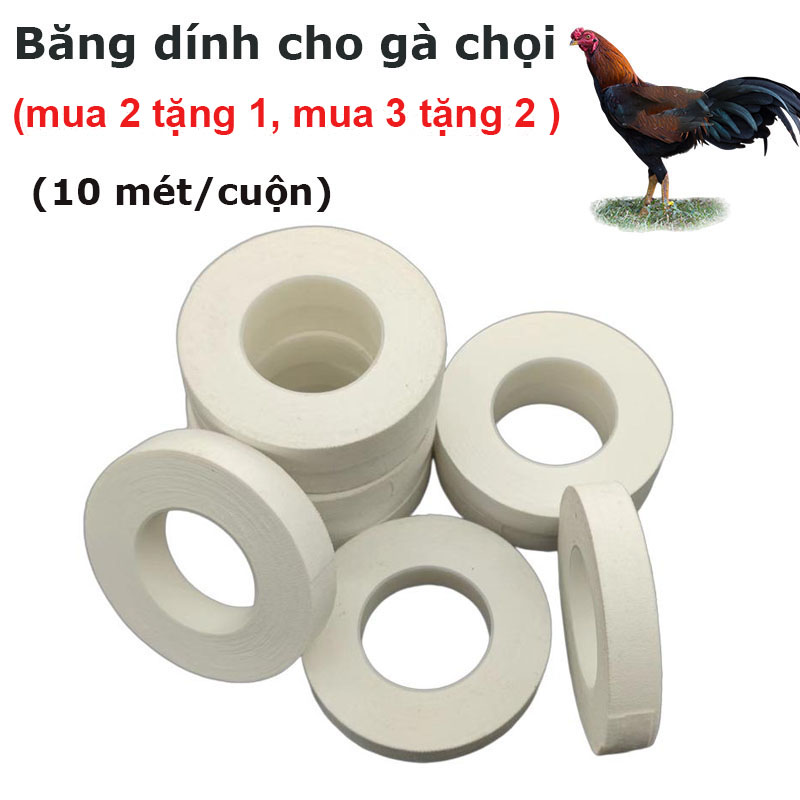 Combo 5 cuộn băng dính thái lan quấn cựa cho gà chọi, băng dính cho gà chọi làm nước gà đá, gà cựa, dính mỏ